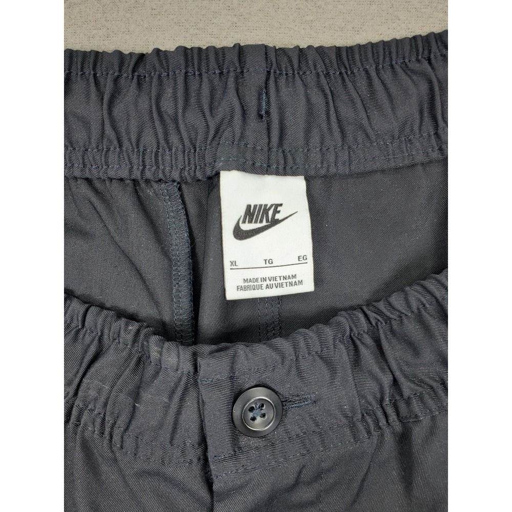 Nike Chino Pants XL Black HJ1997-010 Elastic Waist Techwear Tapered Sportswear - Picture 2 of 6